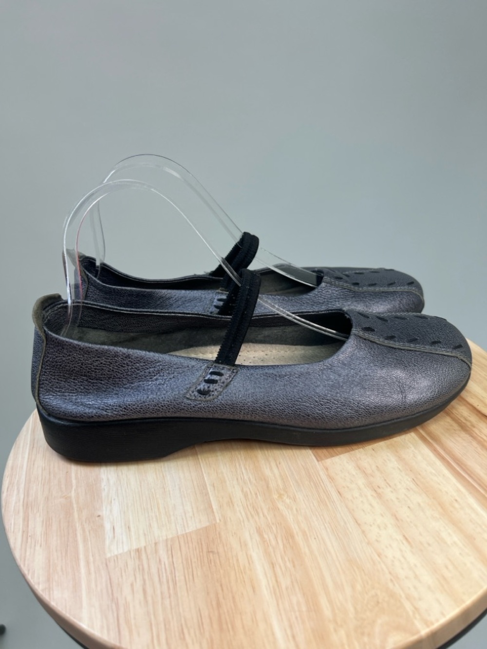 Arcopedico Shawna Pewter Leather Mary Jane Women's Slip on shoes Size 40 Size 9 - Picture 3 of 11